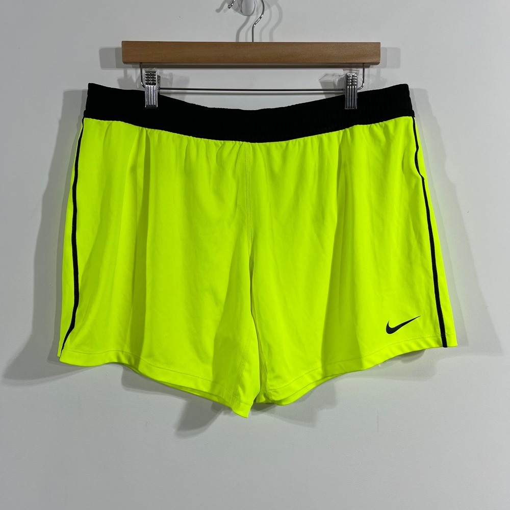 Nike Dri-FIT Mens Running Shorts Neon Volt Yellow Athletic Gym Medium Streetwear
